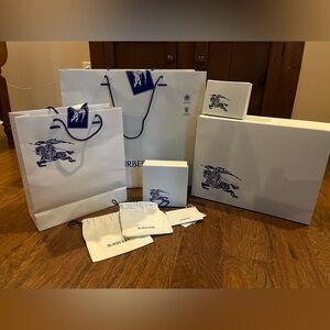 Authentic Burberry Boxes, Bags, and Dustbags